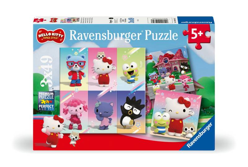 Ravensburger 3 Puzzles - Hello Kitty 49 Teile Puzzle Ravensburger-01035 von Ravensburger