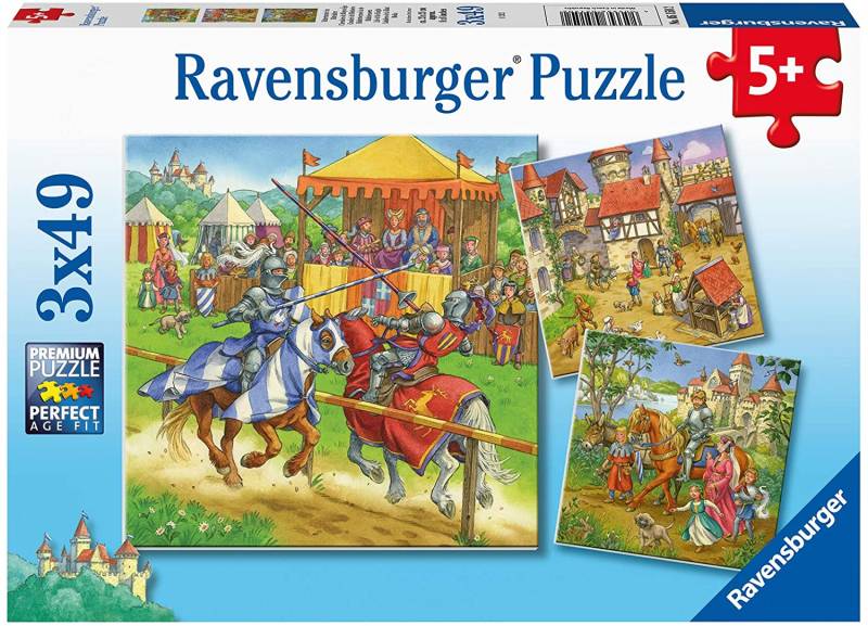Ravensburger 3 Puzzles - Mittelalter 49 Teile Puzzle Ravensburger-05150 von Ravensburger