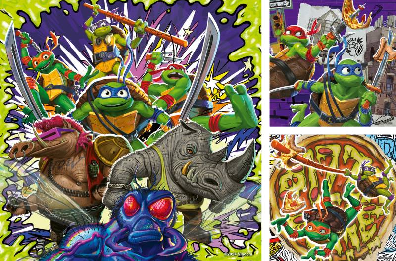 Ravensburger 3 Puzzles - Ninja-Schildkröten 49 Teile Puzzle Ravensburger-04012 von Ravensburger