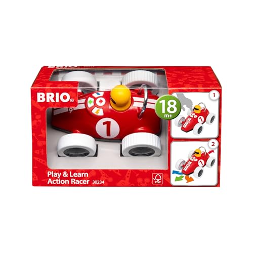 BRIO 30234 Play & Learn Rennwagen - Spielerisch Hand-Augen Koordination Lernen - Empfohlen ab 18 Monaten von BRIO