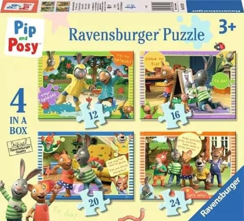 Ravensburger Pip & Posy Jigsaw Puzzles for Kids Age 3 Years Up - 4 in a Box (12, 16, 20, 24 Pieces) - Educational Toys for Toddlers von Ravensburger