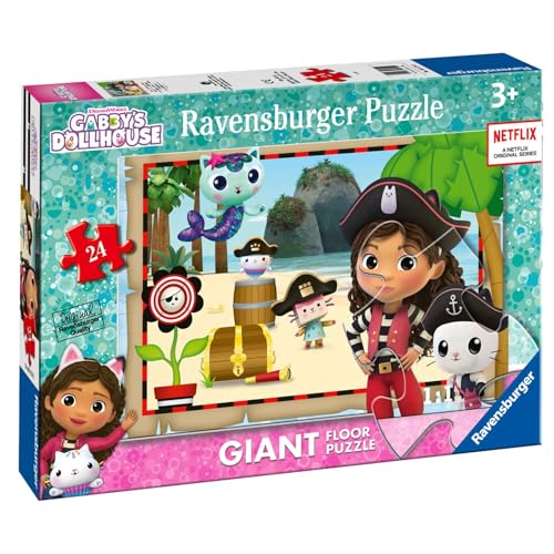 Ravensburger - Puzzle Gabby's Dollhouse B, Kollektion 24 Giant Boden, 24 Teile, Puzzle für Kinder, Empfohlenes Alter 3 + Jahre von Ravensburger