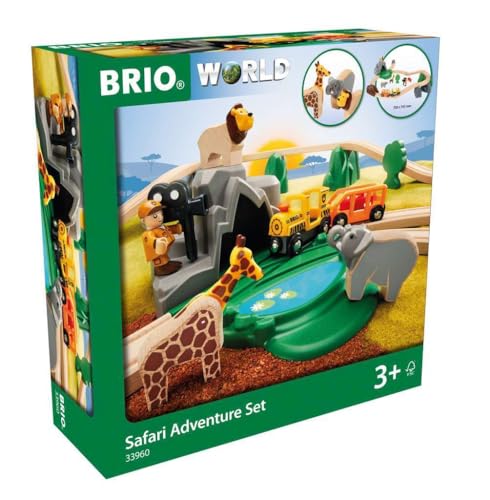 BRIO 33960 - Großes BRIO Bahn Safari Set D Mehrfarbig von BRIO