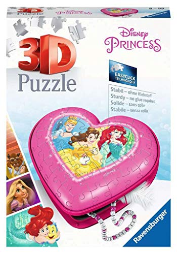 Ravensburger 3D Puzzle 11234 - Herzschatulle - Disney Princess - 54 Teile - für Disney Fans ab 8 Jahren von Ravensburger