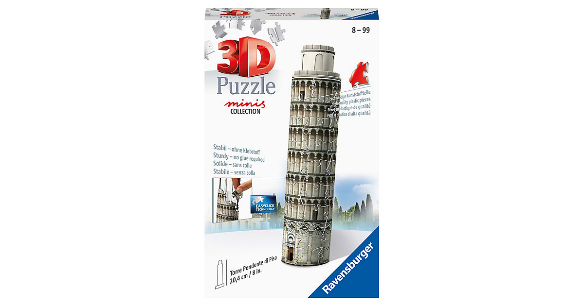 Ravensburger 3D Puzzle 11247 - Mini Schiefer Turm von Pisa - 54 Teile - ab 8 Jahren Ravensburger 3D Puzzle 11247 - Mini Schiefer Turm von Pisa - 54 Teile - ab 8 Jahren von Ravensburger