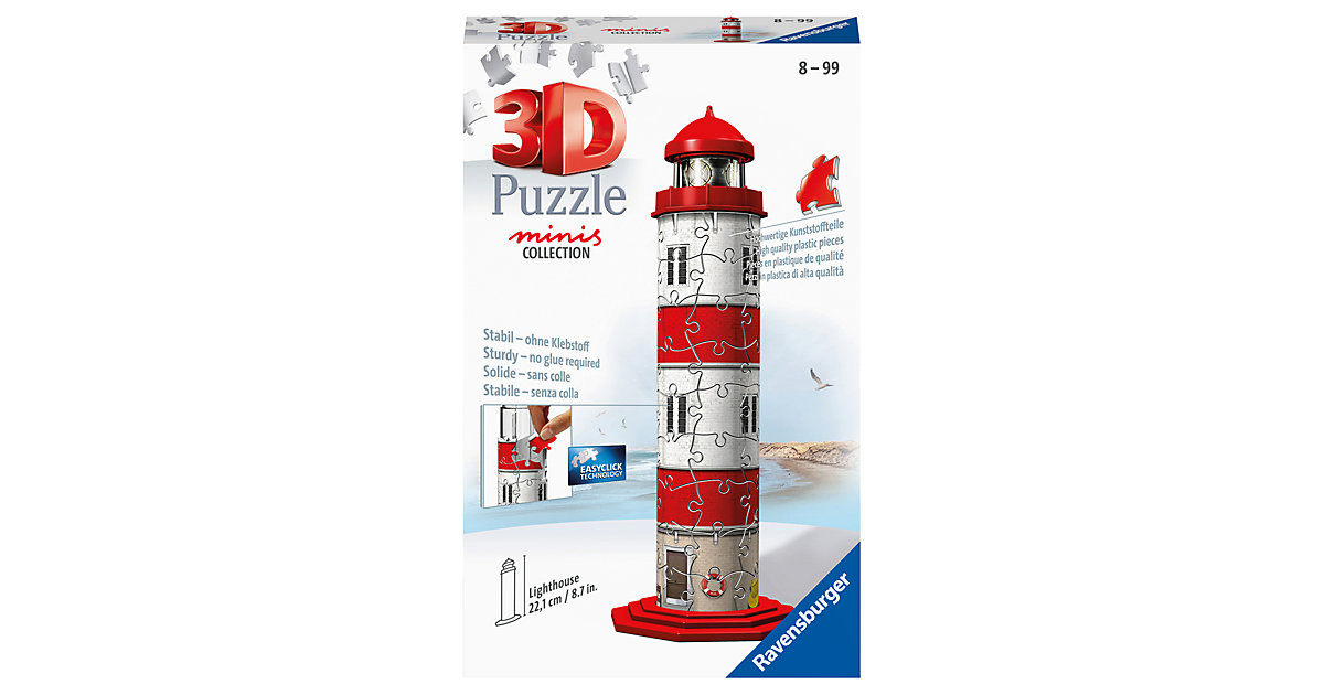 Ravensburger 3D Puzzle 11273 - Mini Leuchtturm - 54 Teile - ab 8 Jahren Ravensburger 3D Puzzle 11273 - Mini Leuchtturm - 54 Teile - ab 8 Jahren von Ravensburger