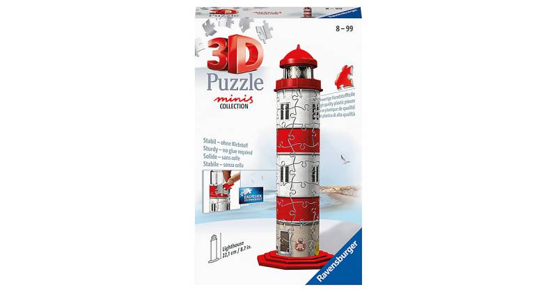 Ravensburger 3D Puzzle 11273 - Mini Leuchtturm - 54 Teile - ab 8 Jahren von Ravensburger