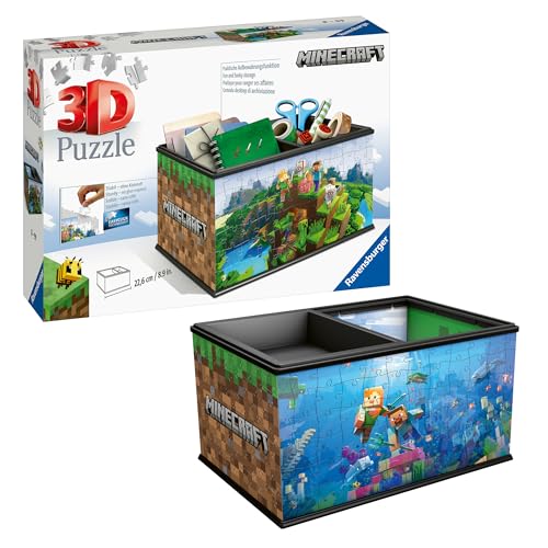Ravensburger 3D Puzzle 11286 - Aufbewahrungsbox Minecraft - Praktischer Organizer für Minecraft Fans - Geschenkidee für Erwachsene und Kinder ab 8 Jahren von Ravensburger