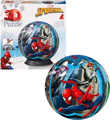 Ravensburger 3D Puzzle 11563 - Puzzle-Ball Spiderman - 72 Teile - Puzzle-Ball für Erwachsene und Kinder ab 6 Jahren von Ravensburger
