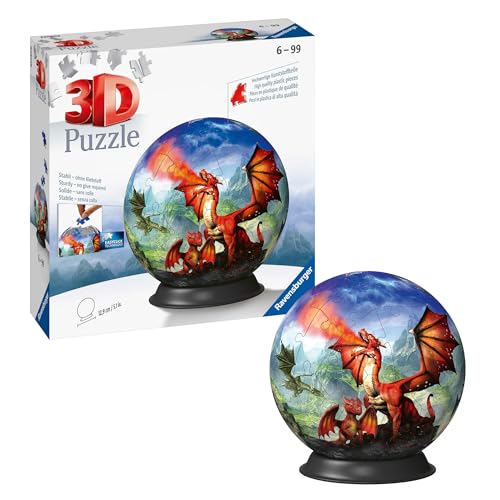 Ravensburger 3D Puzzle 11565 - Puzzle-Ball Mystische Drachen - 72 Teile - Puzzle-Ball für Erwachsene und Kinder ab 6 Jahren von Ravensburger