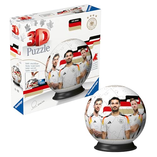 Ravensburger 3D Puzzle 11588 - Puzzle-Ball DFB - Puzzleball für Fans der deutschen Nationalmannschaft und der EM2024 - für große und kleine Fußball-Fans ab 6 Jahren von Ravensburger