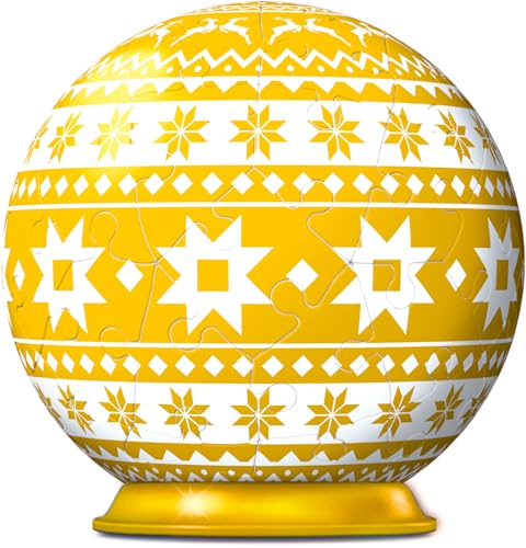 Ravensburger 3D Puzzle-Ball Weihnachtskugel Norweger Muster 11269-54 Teile - für Weihnachtsfans ab 6 Jahren von Ravensburger