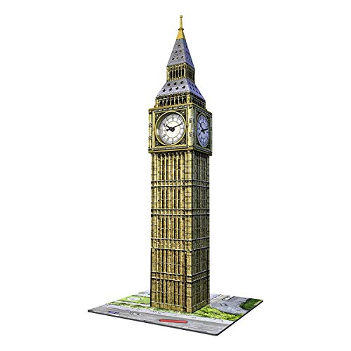 Ravensburger 3D Puzzle Bauwerke Big Ben Mit Uhr, Night Edition, Kinderpuzzle, Erwachsenenpuzzle, Puzzlespiel, Easy Click Technology, Inklusive Echter Uhr, 216 Teile, 12586 9 von Ravensburger