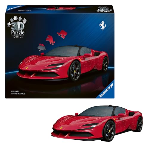 Ravensburger 3D Puzzle Iconics: 12008041 Ferrari SF90 Stradale - Der ikonische Supersportwagen aus Maranello als Modellauto von Ravensburger
