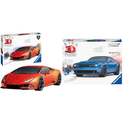 Ravensburger 3D Puzzle Lamborghini Huracán EVO 11238 - 108 Teile, ab 8 Jahren & 3D Puzzle 11283 - Dodge Challenger SRT Hellcat Redeye Widebody Ravensburger 3D Puzzle Lamborghini Huracán EVO 11238 - 108 Teile, ab 8 Jahren & 3D Puzzle 11283 - Dodge Challenger SRT Hellcat Redeye Widebody von Ravensburger