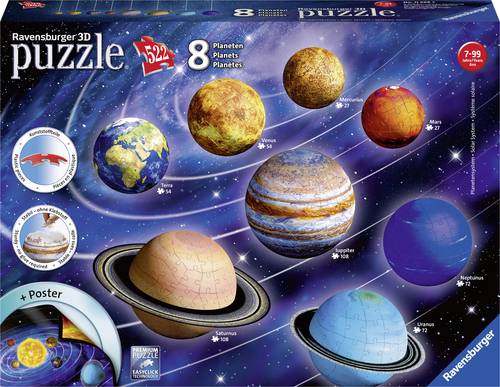 Ravensburger 3D Puzzle - Planetensystem 11668 Planetensystem 3D Puzzle 1St. von Ravensburger
