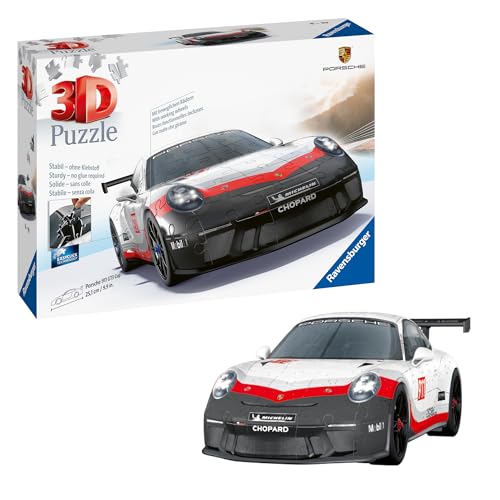 Ravensburger 3D Puzzle Porsche 911 GT3 Cup 11557 - Das berühmte Fahrzeug und Sportwagen als 3D Puzzle Auto von Ravensburger