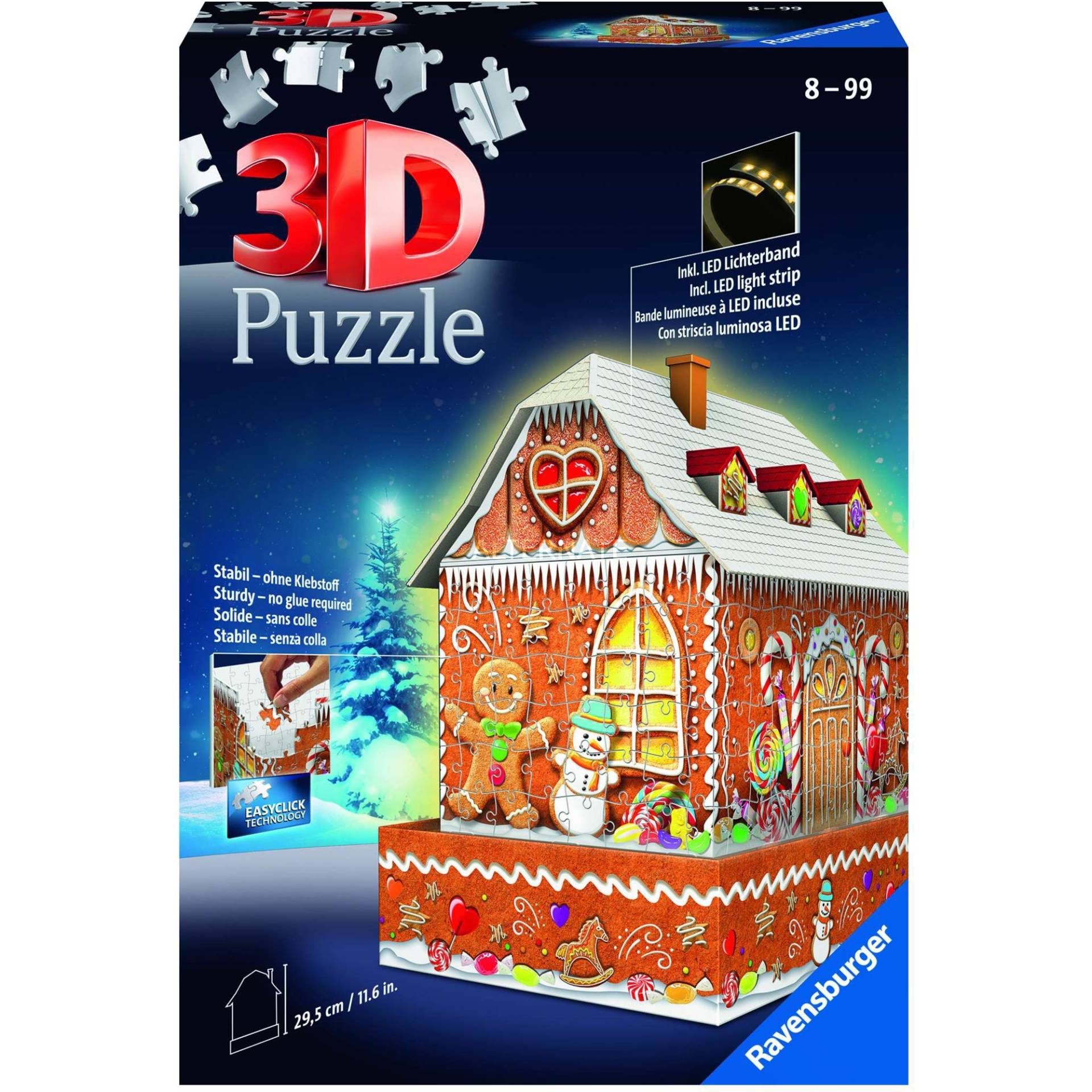 Ravensburger 3D Puzzle mit LED - Lebkuchenhaus 216 Teile Puzzle Ravensburger-11237 Ravensburger 3D Puzzle mit LED - Lebkuchenhaus 216 Teile Puzzle Ravensburger-11237 von Ravensburger