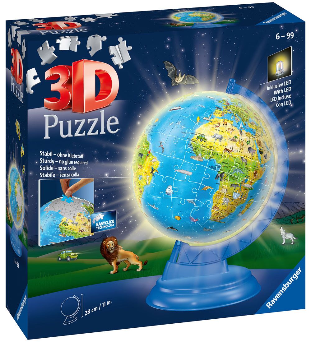 Ravensburger 3D Puzzlespiel - 188 Teile - Kinderfilm Globe Nacht - Ravensburger - One Size - Puzzlespiele von Ravensburger