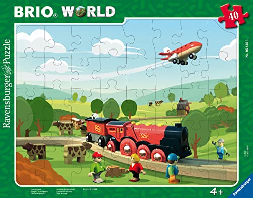 Ravensburger 4005556056163 Puzzle Rahmen 30-48 Teile – Reise ins Land/Brio Kinderpuzzle von Ravensburger