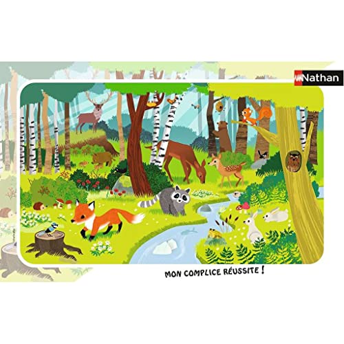Ravensburger 4005556860111 Puzzle Rahmen 15 Teile - Waldtiere Animals Kinderpuzzle von NATHAN