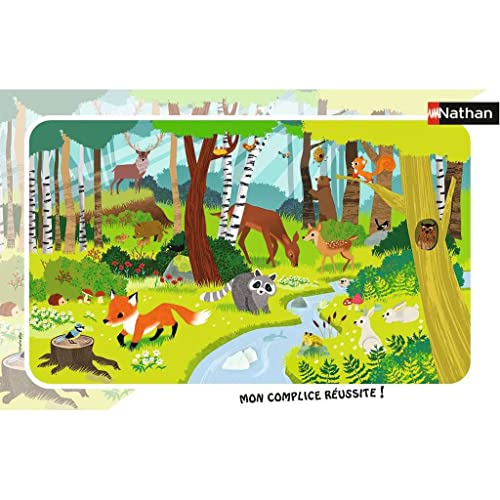 Nathan – Puzzle für Kinder – Rahmenpuzzle 15 p – Waldtiere – ab 3 Jahren – 86011 von NATHAN