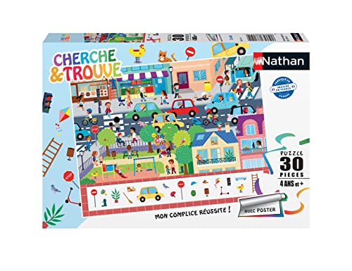 Ravensburger 4005556861514 30-teiliges Puzzle - In der Stadt (Suche und Finde) Kinderpuzzle von NATHAN