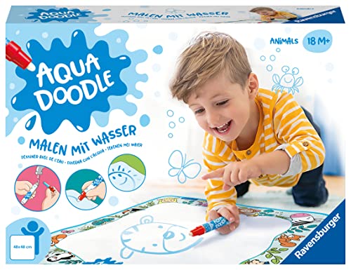 Ravensburger 4564 Aquadoodle Animals - Erstes Malen für Kinder ab 18 Monate - Malset für fleckenfreien Malspaß mit Wasser - inklusive Matte und Stift von Ravensburger