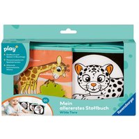 Play+ Mein allererstes Stoffbuch (für die Bauchlage): Wilde Tiere (Leporello) - ab 0 Monate von Ravensburger Verlag GmbH