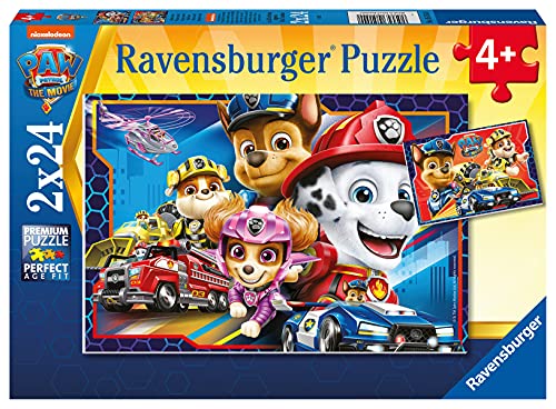 Ravensburger Kinderpuzzle - 05154 Allzeit bereit! - Puzzle für Kinder ab 4 Jahren, Paw Patrol Puzzle mit 2x24 Teilen von BRIO