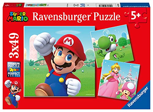 Ravensburger Kinderpuzzle - 05186 Super Mario - Puzzle für Kinder ab 5 Jahren, mit 3x49 Teilen Ravensburger Kinderpuzzle - 05186 Super Mario - Puzzle für Kinder ab 5 Jahren, mit 3x49 Teilen von Ravensburger