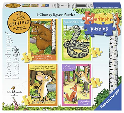 Ravensburger 72262 - My First Puzzles - 4 in 1 Chunky Jigsaw Puzzle Box - The Gruffalo/ Der Grüffelo von Ravensburger