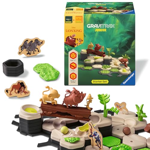 Ravensburger GraviTrax Junior Starter-Set Disney Lion King 73437 - Murmelbahn für Kinder ab 3 Jahren, mit Spielfiguren aus der König der Löwen-Welt Ravensburger GraviTrax Junior Starter-Set Disney Lion King 73437 - Murmelbahn für Kinder ab 3 Jahren, mit Spielfiguren aus der König der Löwen-Welt von Ravensburger