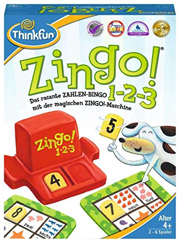 ThinkFun 76352 - Zingo® 1-2-3 - Das rasante Zahlen-Bingo ab 4 Jahren von ThinkFun