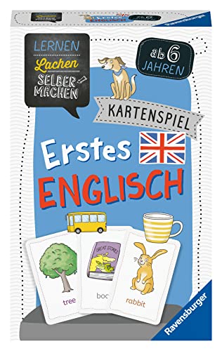 Ravensburger 80543 - Lernen Lachen Selbermachen: Erstes Englisch, Kinderspiel ab 6 Jahren, Lernspiel für 1-4 Spieler, Kartenspiel von Ravensburger