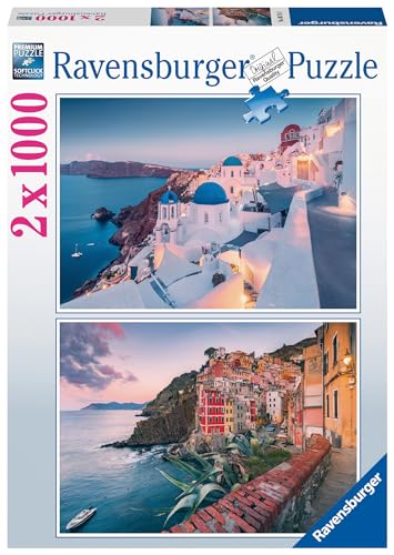 Ravensburger Puzzle 80714 - Griechenland & Italien - 2x 1000 Teile Puzzle für Erwachsene und Kinder ab 14 Jahren von Ravensburger