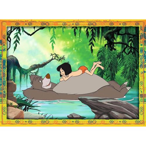 Nathan Kinderpuzzle 250 Teile Das Dschungelbuch Disney | Mädchen oder Jungen ab 8 Jahren | Hochwertiges Puzzle | Dicker und strapazierfähiger Karton | Dschungelbuch | 86222 von NATHAN