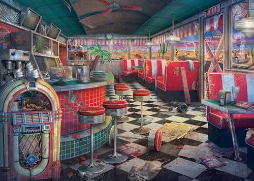 Ravensburger Abandoned Series - Decaying Diner 1000 Teile Puzzle für Erwachsene - 12000637 - Handgefertigtes Werkzeug, Made in Germany, jedes Teil zusammen von Ravensburger