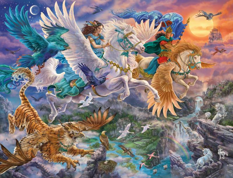 Ravensburger Auf dem Pegasus durch die Lüfte 2000 Teile Puzzle Ravensburger-00806 von Ravensburger