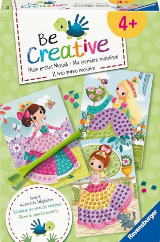 Ravensburger BeCreative Mosaic Princess - Bastelset für Kinder ab 4 Jahren, Mosaikbilder basteln für Mädchen und Jungen - 25533 - Geburtstagsgeschenke, Deko selber basteln von Ravensburger
