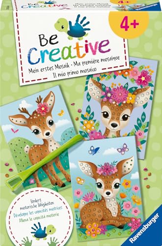 Ravensburger BeCreative Mosaic My Bambi - Bastelset für Kinder ab 4 Jahren, Mosaikbilder basteln für Mädchen und Jungen - 25534 - Geburtstagsgeschenke, Deko selber basteln von Ravensburger