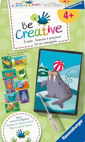 Ravensburger BeCreative Prickeln - Bastelset für Kinder ab 4 Jahren, Prickeln für Mädchen und Jungen - 25537 - Geburtstagsgeschenke, Deko selber basteln von Ravensburger