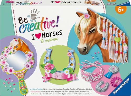 Ravensburger BeCreative Multi Activities Horses - Bastelset für Kinder ab 6 Jahren, Pferde-Bastelprojekte für Mädchen und Jungen - 23751 - Geburtstagsgeschenke, Deko selber basteln Ravensburger BeCreative Multi Activities Horses - Bastelset für Kinder ab 6 Jahren, Pferde-Bastelprojekte für Mädchen und Jungen - 23751 - Geburtstagsgeschenke, Deko selber basteln von Ravensburger