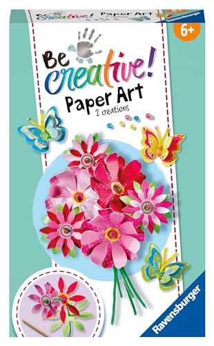 Ravensburger BeCreative Paper Art Flowers & Butterflies - Bastelset für Kinder ab 6 Jahren, Papierfiguren basten für Mädchen und Jungen - 23678 - Geburtstagsgeschenke, Deko selber basteln Ravensburger BeCreative Paper Art Flowers & Butterflies - Bastelset für Kinder ab 6 Jahren, Papierfiguren basten für Mädchen und Jungen - 23678 - Geburtstagsgeschenke, Deko selber basteln von Ravensburger