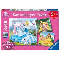 Puzzle Ravensburger Palace Pets - Belle, Cinderella und Rapunzel 3 X 49 Teile von Ravensburger