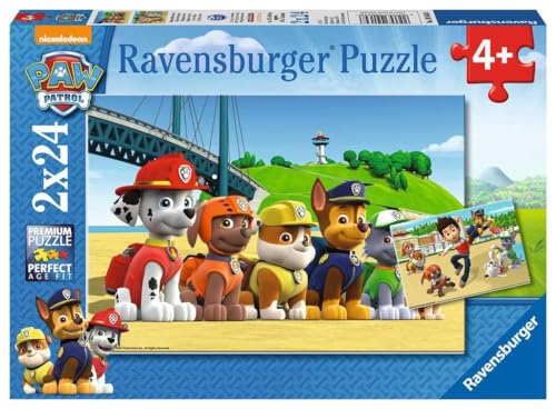 Ravensburger Kinderpuzzle - 09064 Heldenhafte Hunde - Puzzle für Kinder ab 4 Jahren, Paw Patrol Puzzle mit 2x24 Teilen, Paw Patrol Spielzeug, Paw Patrol Geschenke von Ravensburger