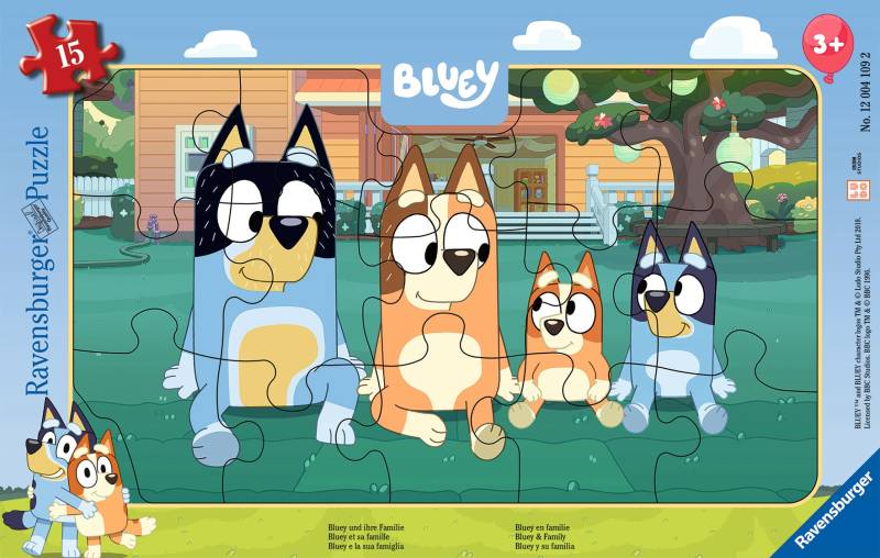 Ravensburger Bluey And Her Family Rahmenpuzzle 15 Teile von Ravensburger