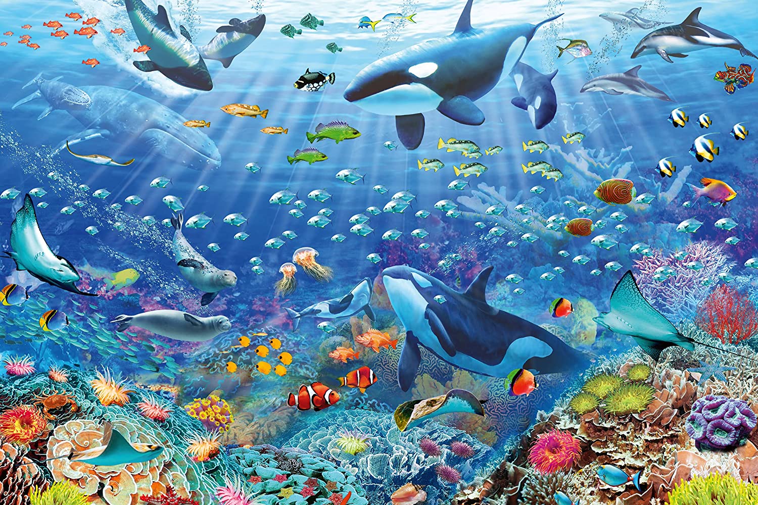 Ravensburger Bunter Unterwasserspaß 3000 Teile Puzzle Ravensburger-17444 von Ravensburger