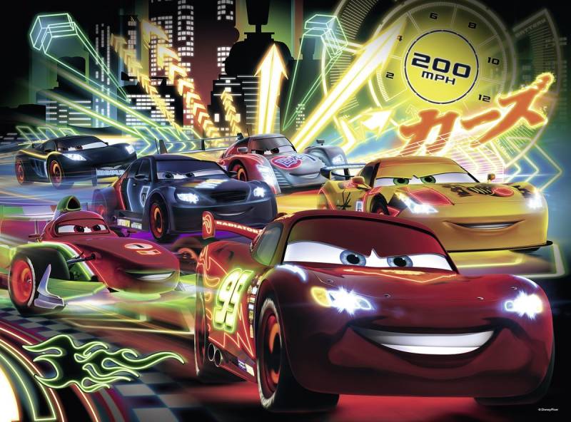 Ravensburger Cars Neon 100 Teile Puzzle Ravensburger-10520 von Ravensburger