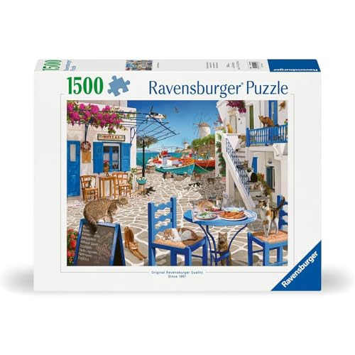 Ravensburger Cats of Mykonos Puzzle, 1500 Teile, tolle Gruppenaktivität, renommierte Marke, FSC-zertifiziertes Material Ravensburger Cats of Mykonos Puzzle, 1500 Teile, tolle Gruppenaktivität, renommierte Marke, FSC-zertifiziertes Material von Ravensburger